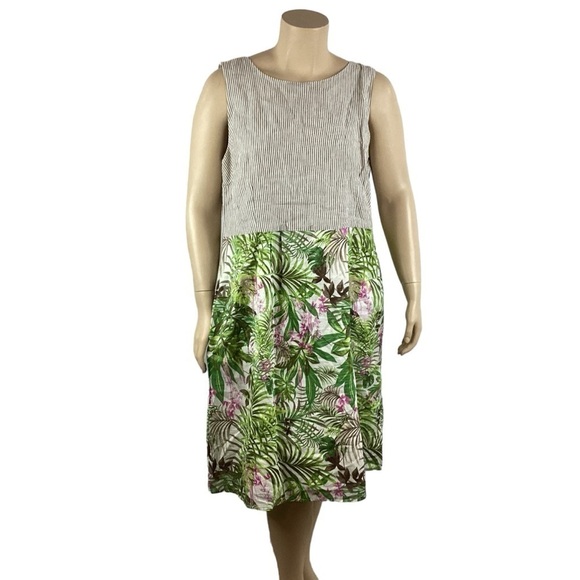 J. Jill Spring Dress Size XL Multicolor Mixed Print - Picture 1 of 7